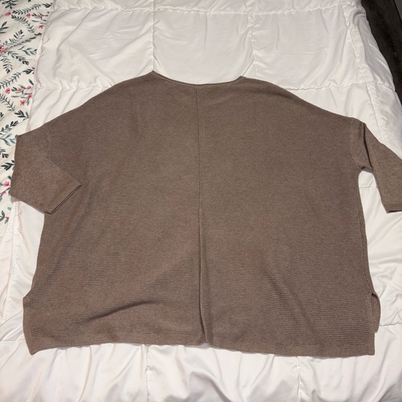 Habitat Fireside Cotton Rib Very Oversized Sweater Pocket Batwing Brown XS Small - Picture 7 of 8